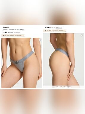 Victoria's Secret's Cotton Shine V-String Panty LIMITED EDITION LARGE